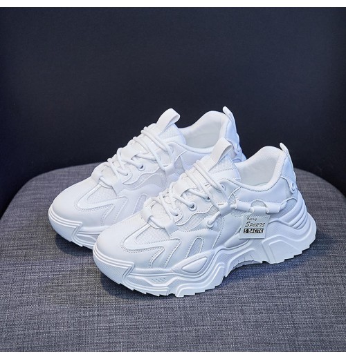 Leather Upper Women's Fashion Sneakers with Anti-Slip PVC Insole for Running and Walking Leather Upper Women's Fashion Sneakers with Anti-Slip PVC Insole for Running and Walking