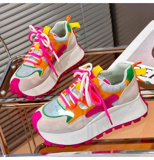 Dropshipping Spring New Thick Sole Platform Casual Running Shoe Muti color Chunky Women Sneakers Dropshipping Spring New Thick Sole Platform Casual Running Shoe Muti color Chunky Women Sneakers